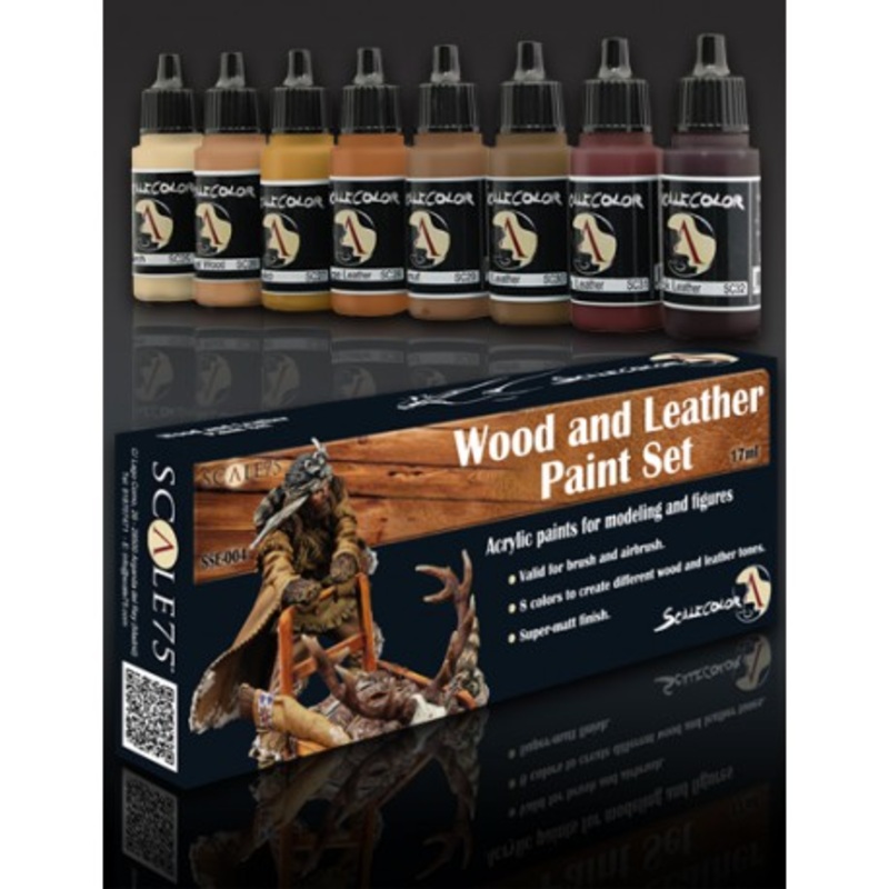 WOOD & LEATHER PAINT SET