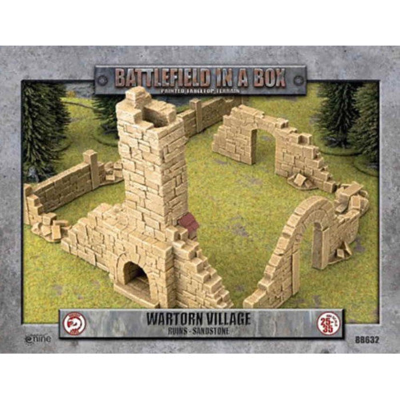 WARTORN VILLAGE RUINS SANDSTONE