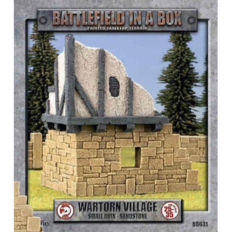 WARTORN VILLAGE SMALL RUIN SANDSTONE