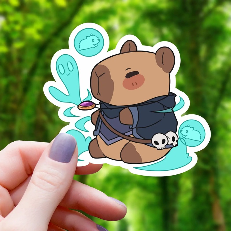 CAPYBARA NECROMANCER STICKER
