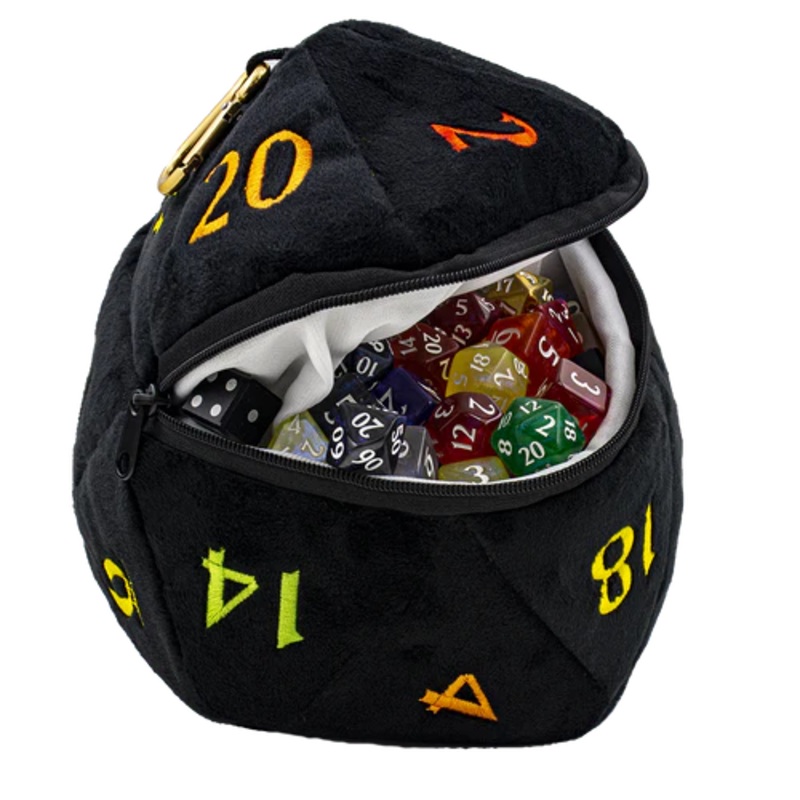 D20 PLUSH DICE BAG RAINBOW