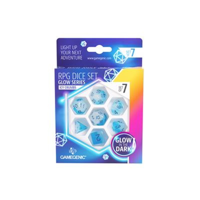 GLOW SERIES - ICY CRUMBS RPG DICE SET