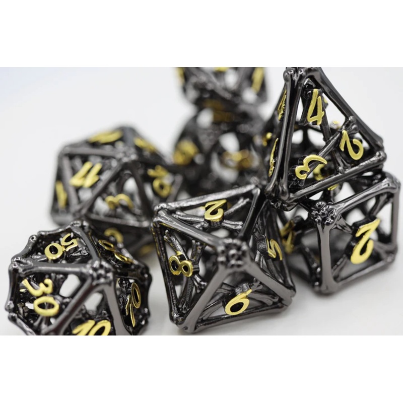 HOLLOW NIGHT BONES METAL DICE SET