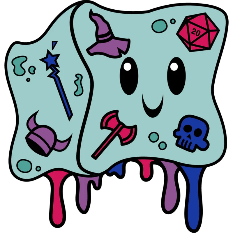 JELLY CUBE PRIDE PIN - BISEXUAL