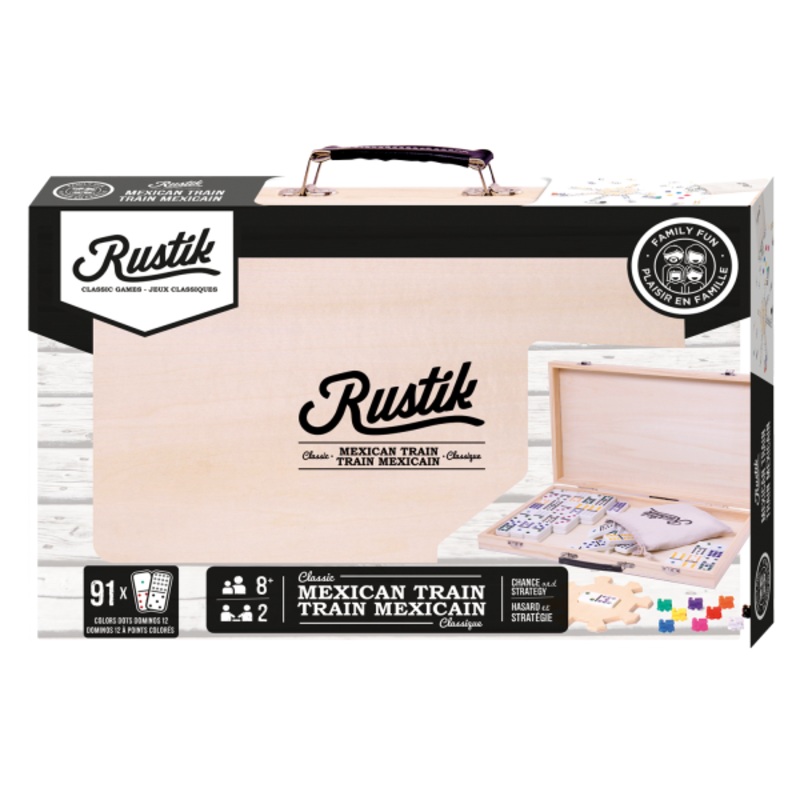 RUSTIK DELUXE WOOD MEXICAN TRAIN DOMINOS
