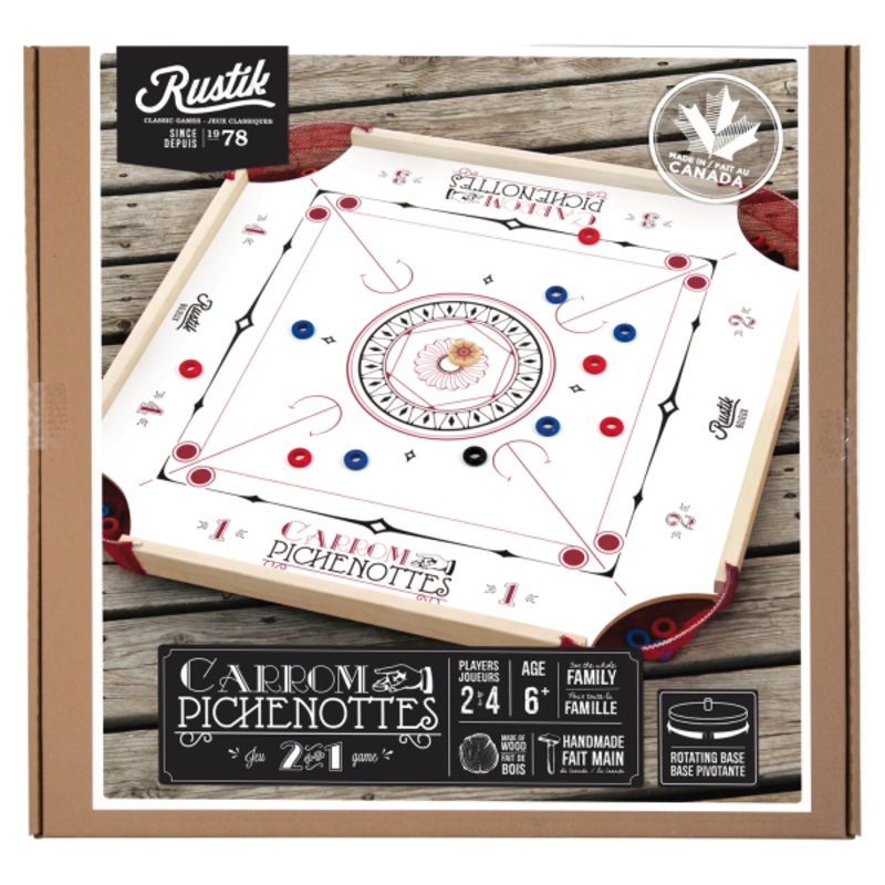 RUSTIK PINNOCHI & CARROM 2-IN-1