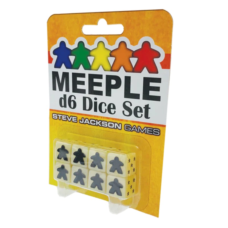 MEEPLE WHITE D6 DICE SET