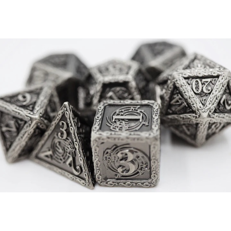 BARDIC SONG VIBRATO METAL RPG DICE SET