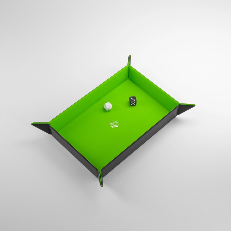 MAGNETIC DICE TRAY RECTANGULAR BLACK AND GREEN