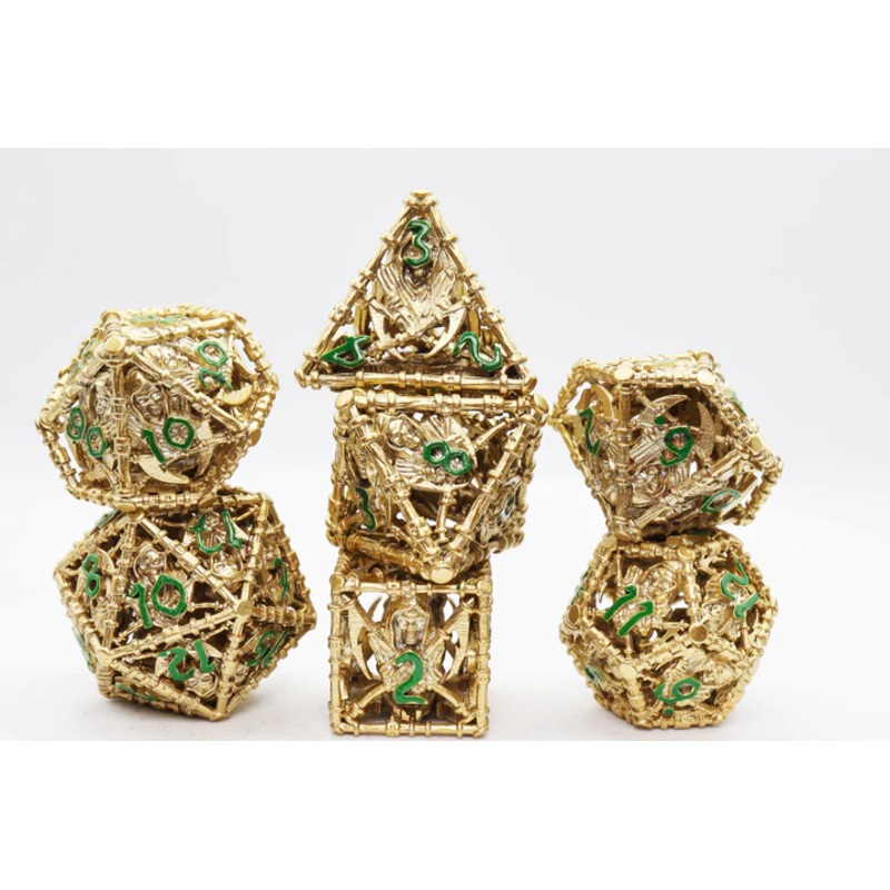 GRIM SCYTHE: GOLD METAL DICE SET