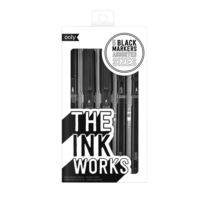 THE INK WORKS BLACK MARKERS