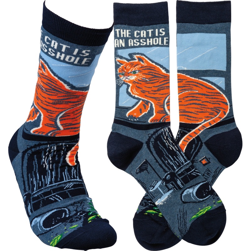 THE CAT IS AN A**HOLE SOCKS