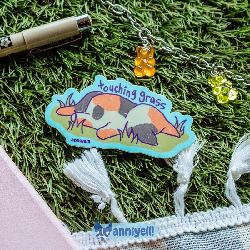 TOUCHING GRASS STICKER